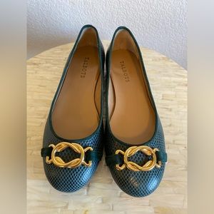 Talbots faux snakeskin flat